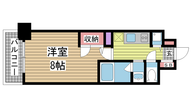 神戸市兵庫区七宮町の賃貸物件間取画像
