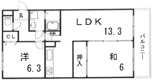 神戸市中央区北本町通の賃貸物件間取画像