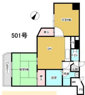 神戸市兵庫区中道通の賃貸物件間取画像
