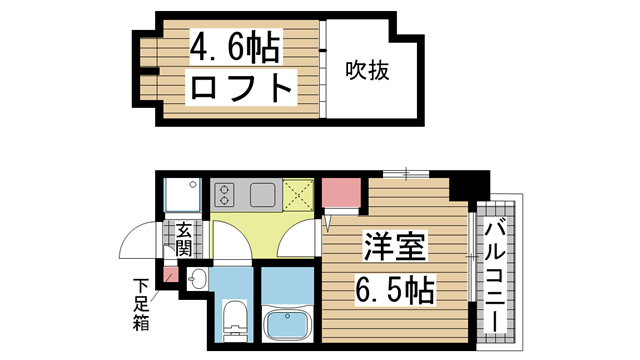 神戸市中央区下山手通の賃貸物件間取画像