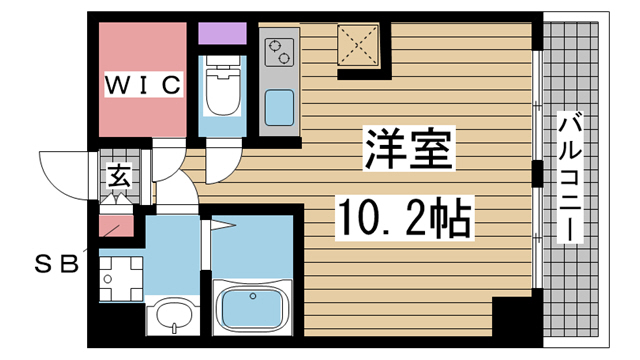 神戸市灘区灘南通の賃貸物件間取画像