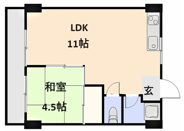 楠六住宅 205|神戸市中央区楠町(JR東海道本線(近畿)神戸駅)のマンション間取 楠六住宅 205|神戸市中央区楠町(JR東海道本線(近畿)神戸駅)のマンション間取