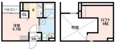 神戸市長田区東尻池町の賃貸物件間取画像