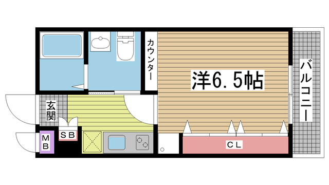 神戸市中央区八雲通の賃貸物件間取画像