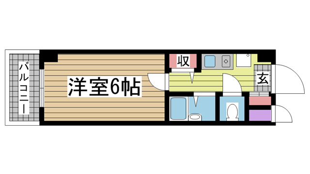 神戸市中央区生田町の賃貸物件間取画像