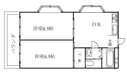 神戸市中央区宮本通の賃貸物件間取画像