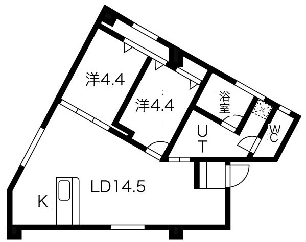 神戸市中央区二宮町の賃貸物件間取画像