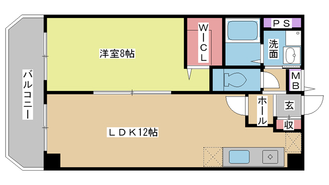 神戸市中央区加納町の賃貸物件間取画像