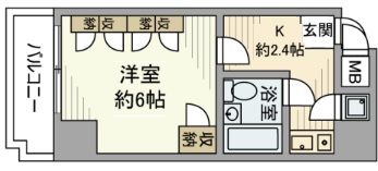 神戸市中央区琴ノ緒町の賃貸物件間取画像
