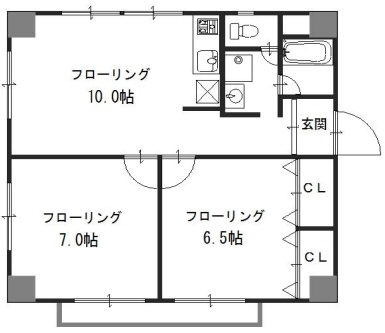 神戸市灘区篠原北町の賃貸物件間取画像