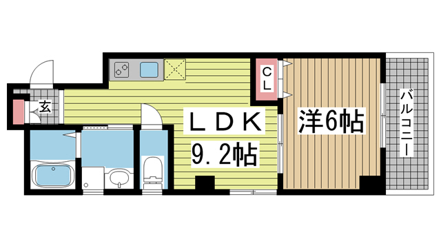 リーフビル 302|神戸市中央区大日通(JR東海道本線(近畿)灘駅)のマンション間取 リーフビル 302|神戸市中央区大日通(JR東海道本線(近畿)灘駅)のマンション間取