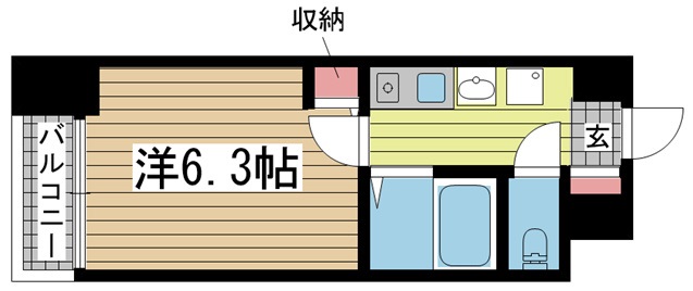 神戸市兵庫区新開地の賃貸物件間取画像