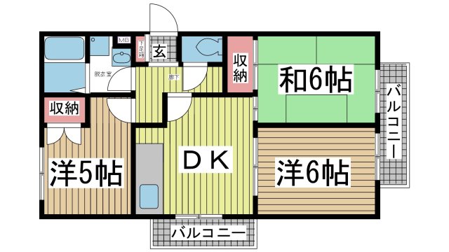 神戸市須磨区多井畑南町の賃貸物件間取画像