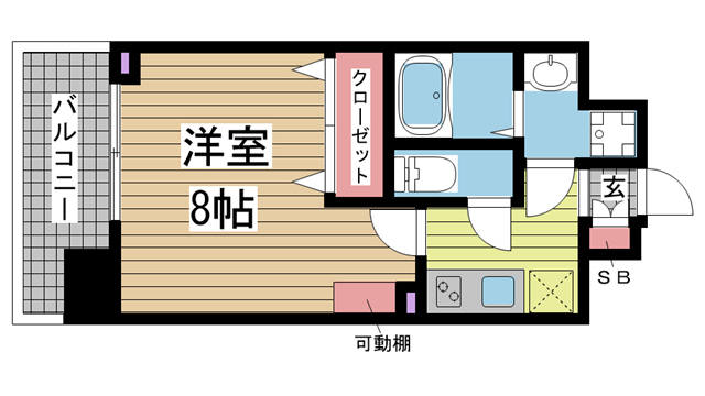 神戸市中央区生田町の賃貸物件間取画像