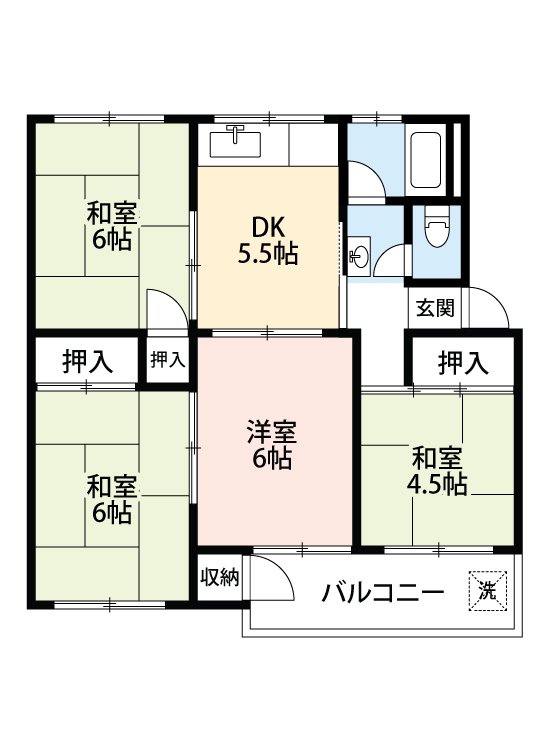 神戸市垂水区神陵台の賃貸物件間取画像
