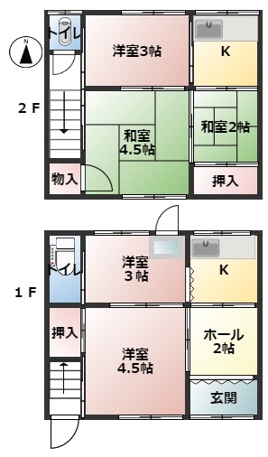 神戸市垂水区城が山の賃貸物件間取画像