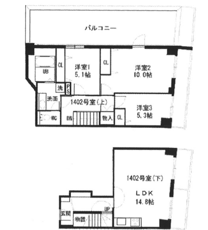 神戸市中央区海岸通の賃貸物件間取画像
