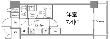 神戸市兵庫区下沢通の賃貸物件間取画像