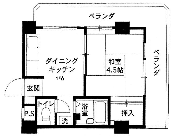 芦屋市東芦屋町の賃貸物件間取画像