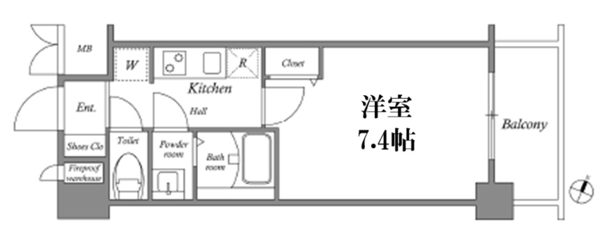 神戸市兵庫区下沢通の賃貸物件間取画像