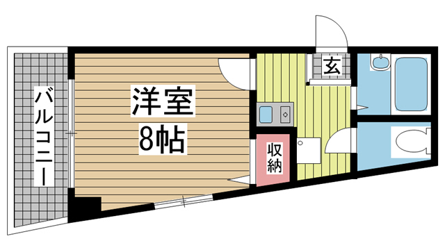 神戸市中央区山本通の賃貸物件間取画像