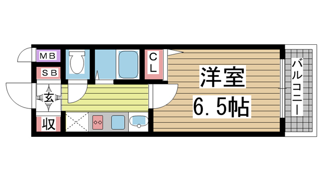 神戸市兵庫区羽坂通の賃貸物件間取画像