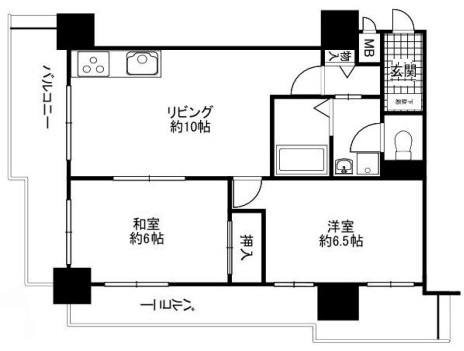神戸市灘区稗原町の賃貸物件間取画像