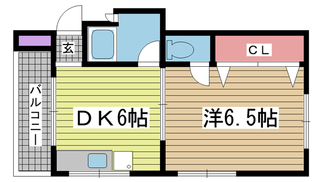 神戸市中央区旗塚通の賃貸物件間取画像
