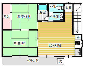 神戸市中央区八雲通の賃貸物件間取画像