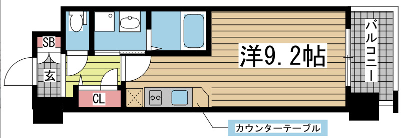 神戸市中央区御幸通の賃貸物件間取画像