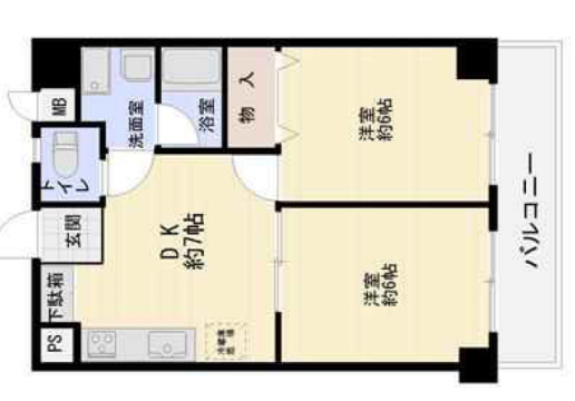 神戸市中央区多聞通の賃貸物件間取画像