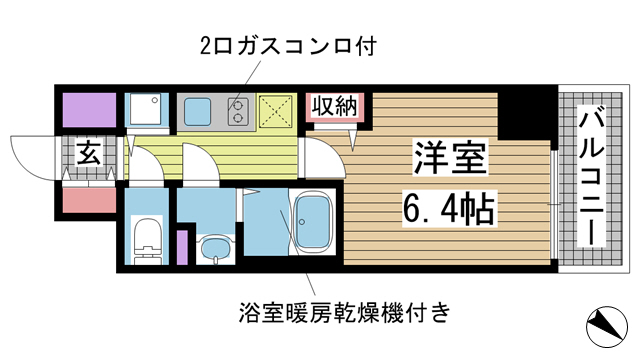神戸市中央区栄町通の賃貸物件間取画像
