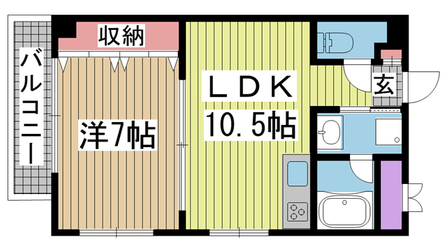 神戸市中央区山本通の賃貸物件間取画像
