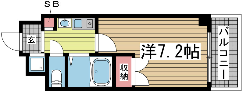 神戸市中央区布引町の賃貸物件間取画像