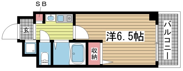 神戸市中央区布引町の賃貸物件間取画像