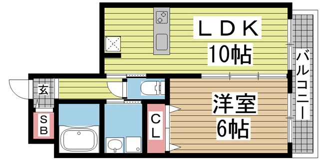 神戸市中央区北野町の賃貸物件間取画像