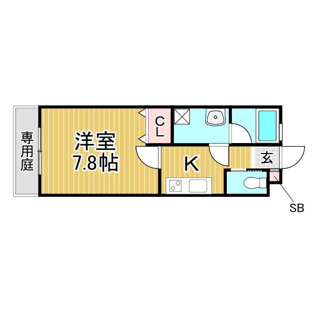 神戸市須磨区須磨寺町の賃貸物件間取画像
