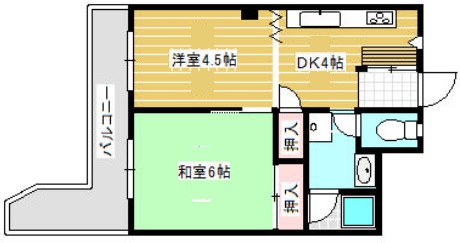 神戸市中央区中山手通の賃貸物件間取画像