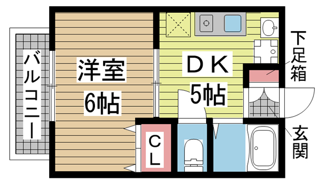神戸市兵庫区和田崎町の賃貸物件間取画像
