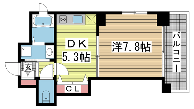 神戸市中央区花隈町の賃貸物件間取画像