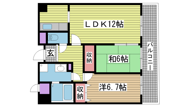 神戸市中央区北本町通の賃貸物件間取画像