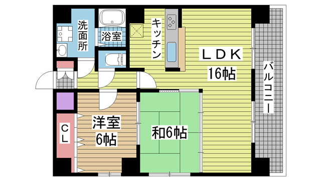 神戸市中央区多聞通の賃貸物件間取画像