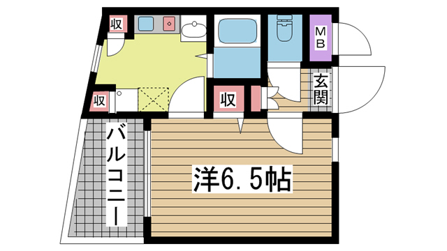 神戸市中央区花隈町の賃貸物件間取画像