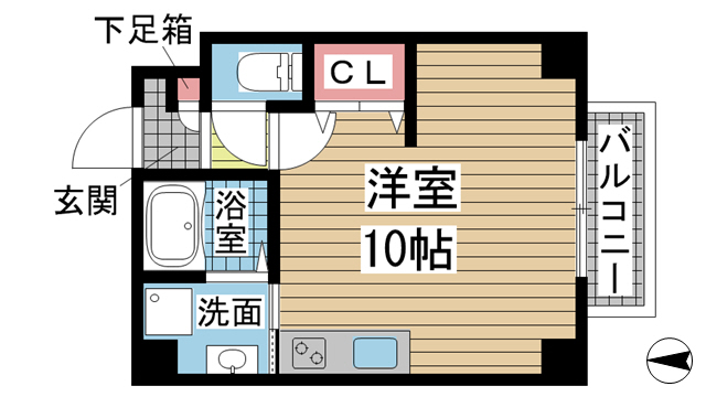 神戸市中央区加納町の賃貸物件間取画像