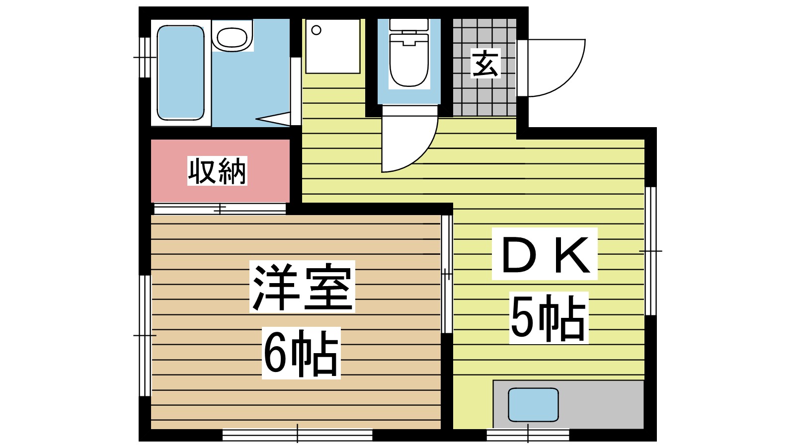 神戸市中央区琴ノ緒町の賃貸物件間取画像