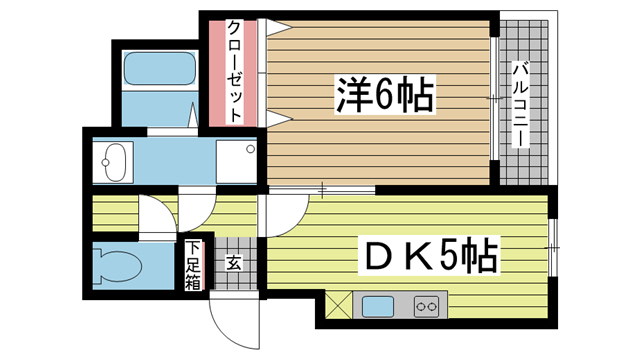 神戸市中央区生田町の賃貸物件間取画像