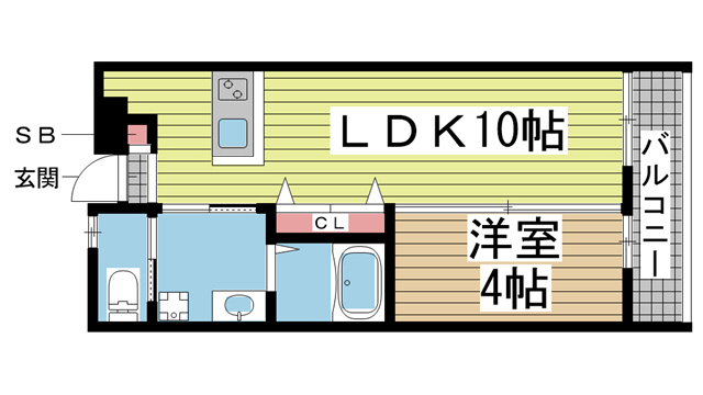 神戸市須磨区須磨浦通の賃貸物件間取画像