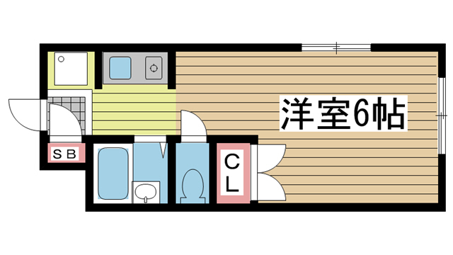 神戸市中央区琴ノ緒町の賃貸物件間取画像