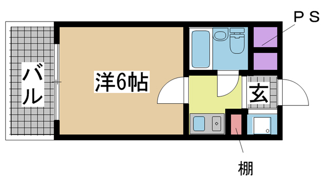 フルール岡本 405|神戸市東灘区岡本(JR東海道本線(近畿)摂津本山駅)のマンション間取 フルール岡本 405|神戸市東灘区岡本(JR東海道本線(近畿)摂津本山駅)のマンション間取
