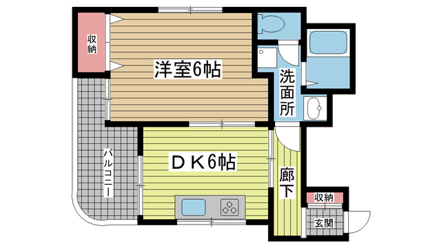 神戸市中央区生田町の賃貸物件間取画像